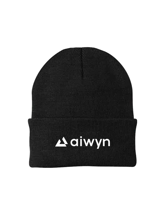 Black Knit Cap w/Aiwyn Logo