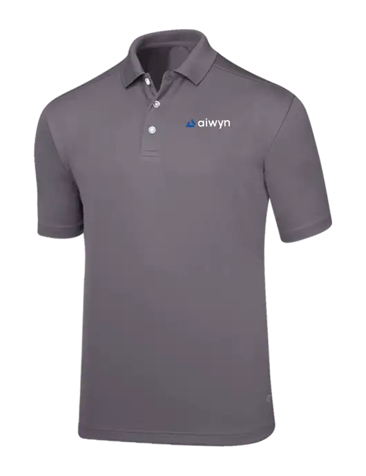 Callaway Core Medium Grey Performance Polo w/Aiwyn Logo