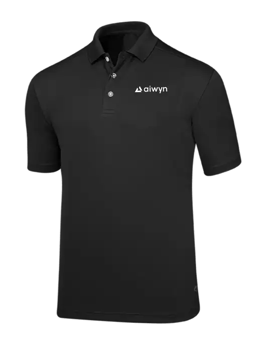 Callaway Core Black Performance Polo w/Aiwyn Logo