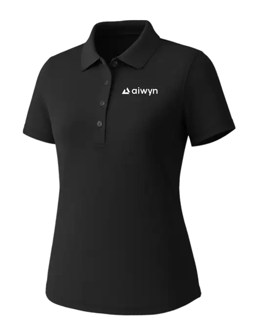 Callaway Womens Core Black Performance Polo w/Aiwyn Logo