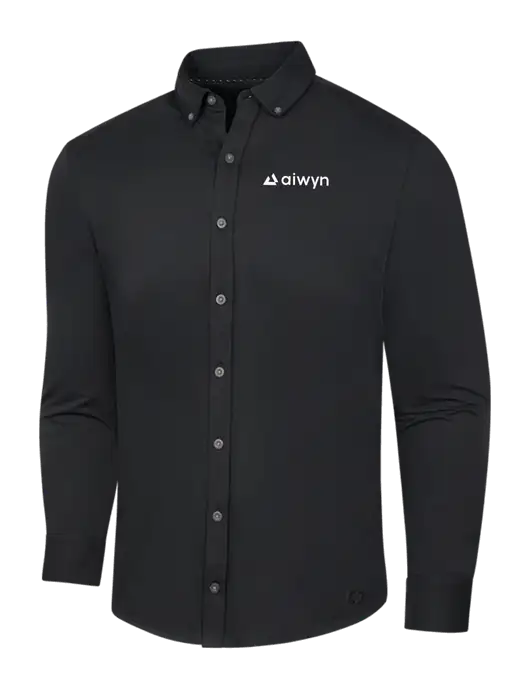 OGIO Blacktop Modern Code Stretch Button-Up Shirt w/Aiwyn Logo
