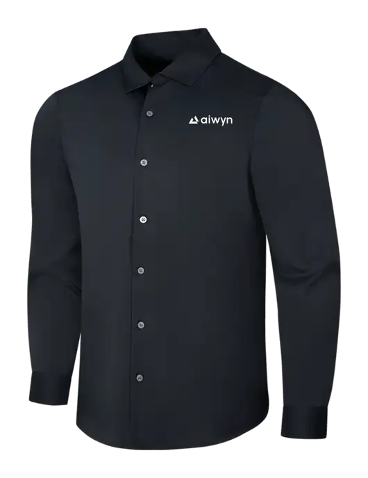 Black City Stretch Shirt w/Aiwyn Logo