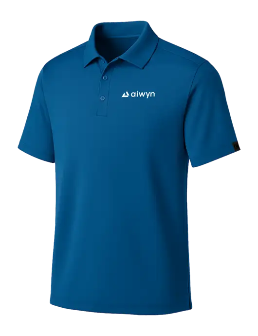 OGIO Royal Blue Framework Polo w/Aiwyn Logo