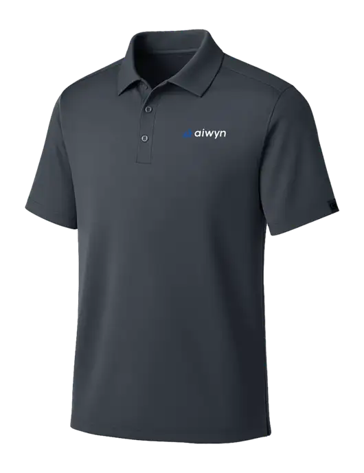 OGIO Dark Grey Framework Polo w/Aiwyn Logo