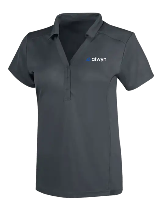 OGIO Dark Grey Womens Framework Polo w/Aiwyn Logo