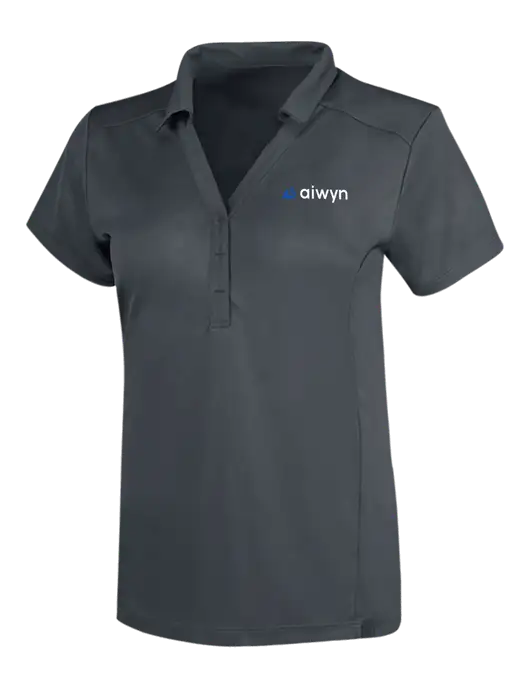 OGIO Dark Grey Womens Framework Polo w/Aiwyn Logo
