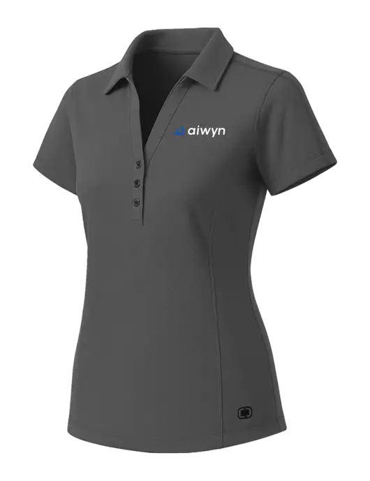 OGIO Womens Medium Grey ONYX Polo w/Aiwyn Logo