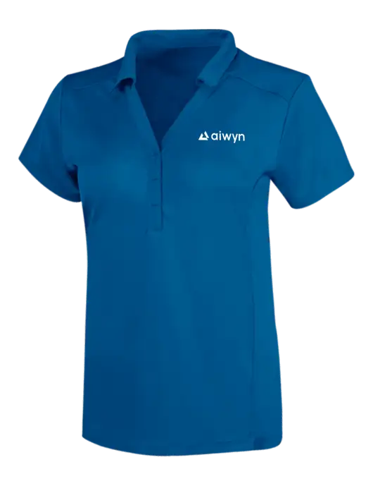 OGIO Royal Blue Womens Framework Polo w/Aiwyn Logo
