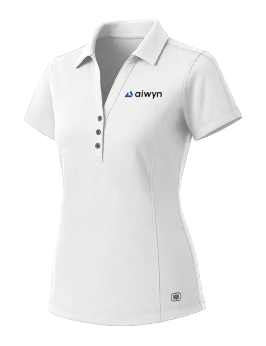 OGIO Womens White ONYX Polo w/Aiwyn Logo