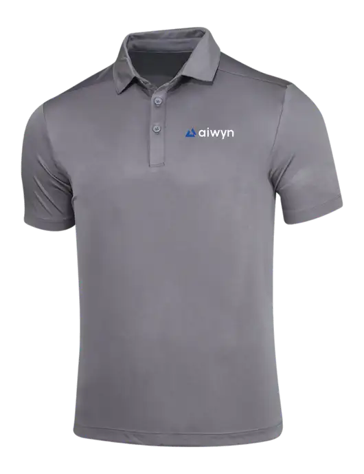 Dark Smoke Grey Posi-UV Pro Polo w/Aiwyn Logo