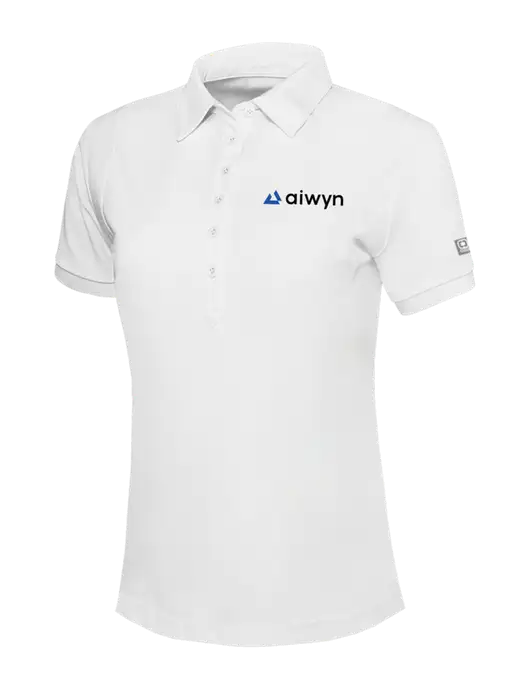 OGIO Womens Bright White Jewel Polo w/Aiwyn Logo