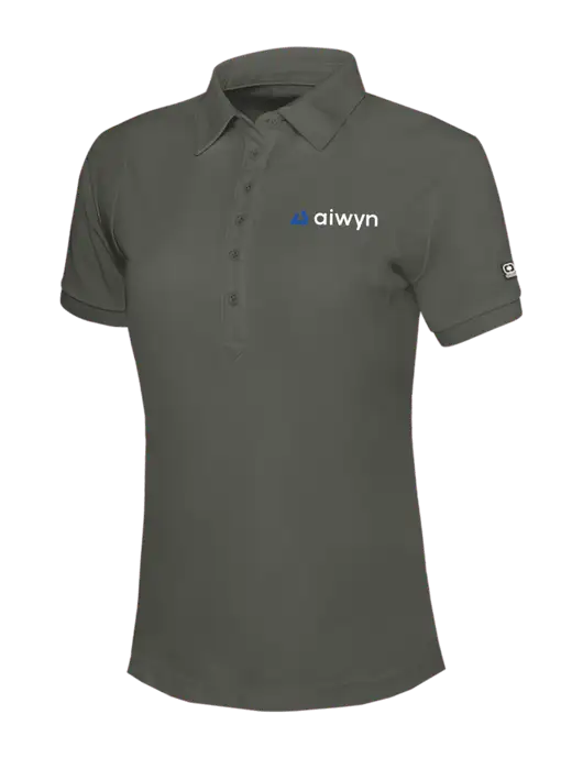 OGIO Womens Medium Grey Jewel Polo w/Aiwyn Logo