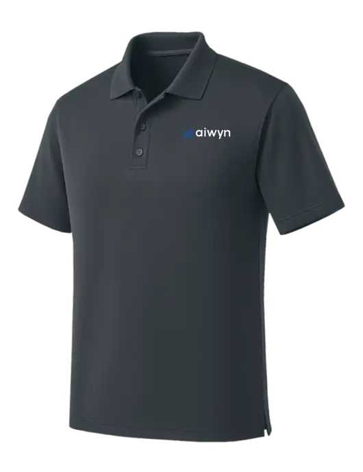 Dark Grey Dry Zone UV Micro Mesh Polo w/Aiwyn Logo