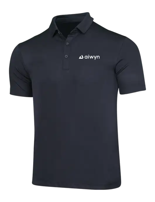 Black Posi-UV Pro Polo w/Aiwyn Logo