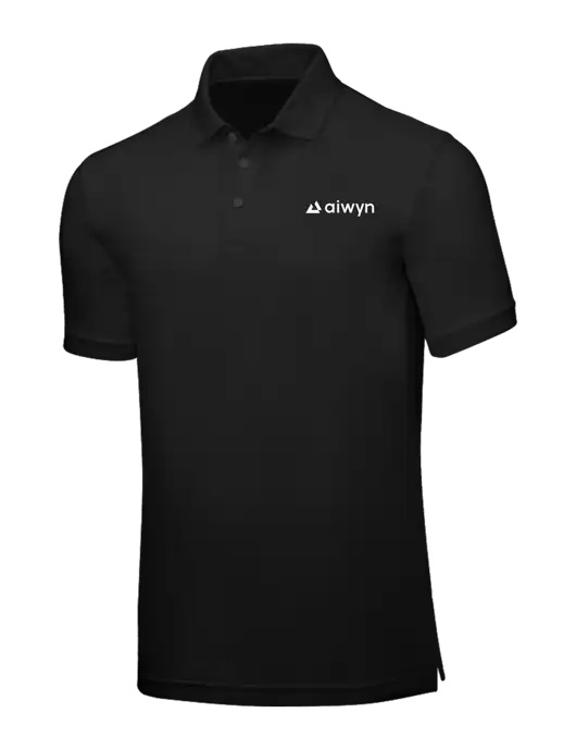 Black Core Classic Pique w/Aiwyn Logo