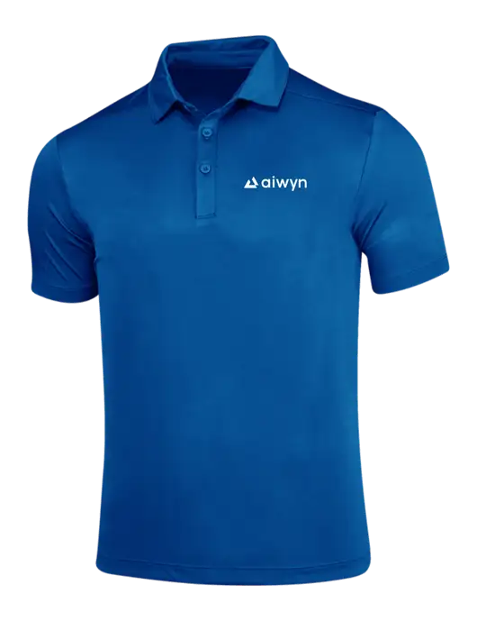True Royal Posi-UV Pro Polo w/Aiwyn Logo