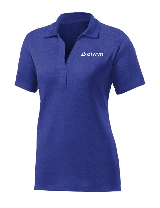 Womens Dark Royal Heather Contender Polo w/Aiwyn Logo