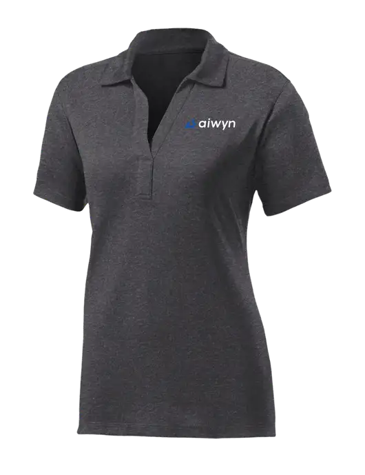 Womens Dark Grey Heather Contender Polo w/Aiwyn Logo