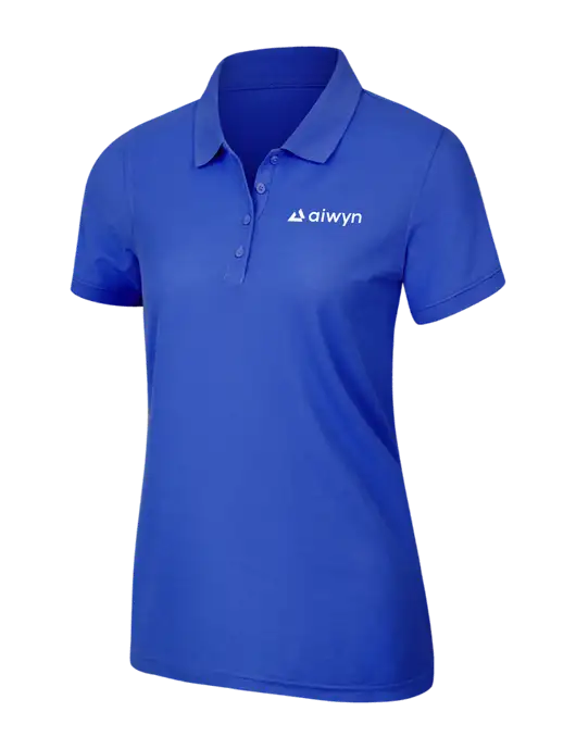 Dark Royal Womens Core Classic Pique Polo w/Aiwyn Logo