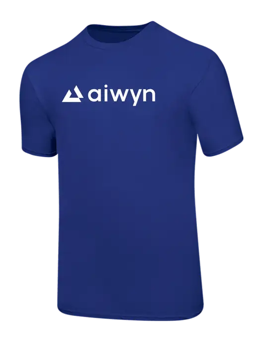 Ring Spun Royal 4.5 oz T-Shirt w/Aiwyn Logo