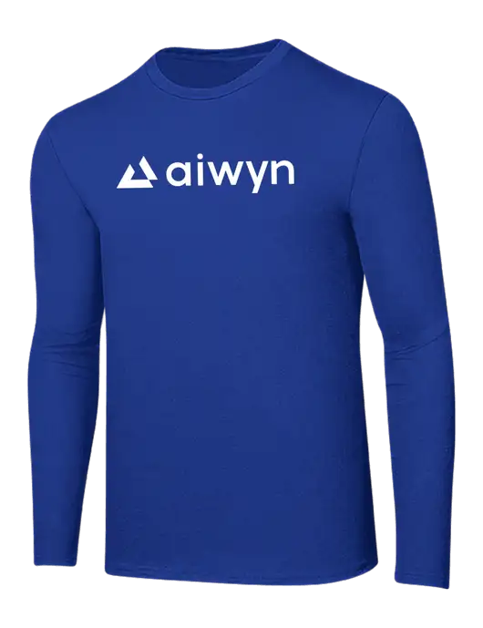 Ring Spun True Royal 4.5 oz Long Sleeve T-Shirt w/Aiwyn Logo