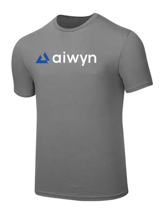 Seriously Soft Medium Grey T-Shirt w/Aiwyn Logo