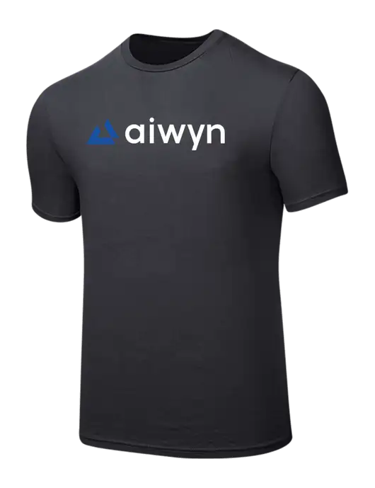 Seriously Soft Charcoal T-Shirt w/Aiwyn Logo