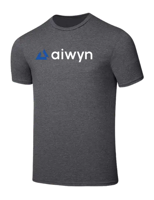 Seriously Soft Heathered Charcoal T-Shirt w/Aiwyn Logo