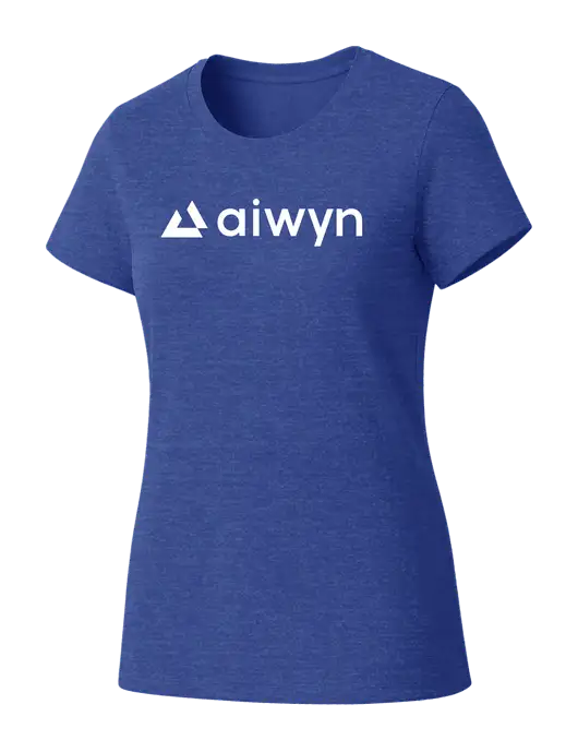 Womens Seriously Soft Royal Frost T-Shirt w/Aiwyn Logo