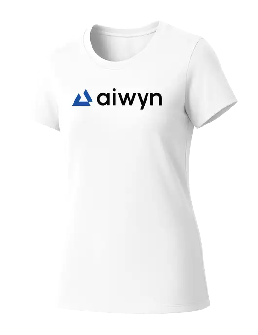 Womens Seriously Soft White T-Shirt w/Aiwyn Logo