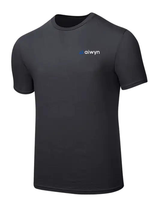 Seriously Soft Charcoal T-Shirt w/Aiwyn Logo