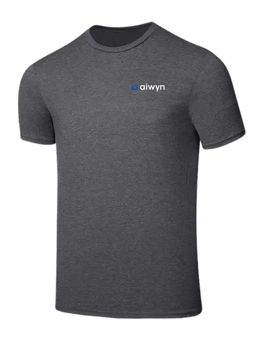 Seriously Soft Heathered Charcoal T-Shirt w/Aiwyn Logo