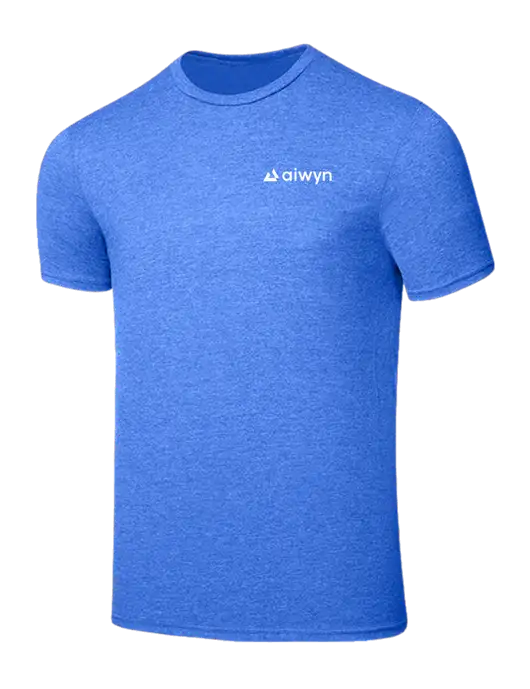 Seriously Soft Heathered Royal T-Shirt w/Aiwyn Logo