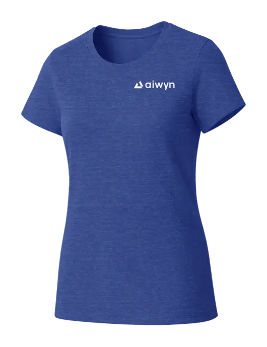 Womens Seriously Soft Royal Frost T-Shirt w/Aiwyn Logo