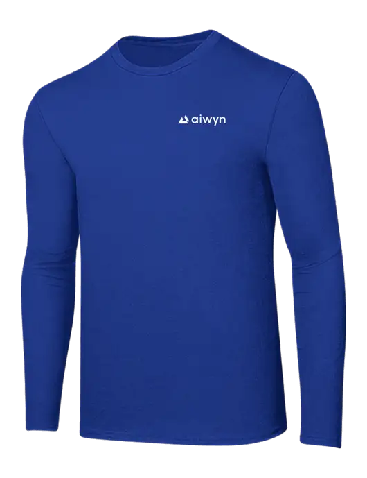 Ring Spun True Royal 4.5 oz Long Sleeve T-Shirt w/Aiwyn Logo