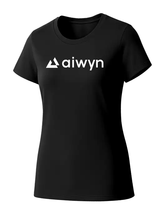 Womens Seriously Soft Black T-Shirt w/Aiwyn Logo