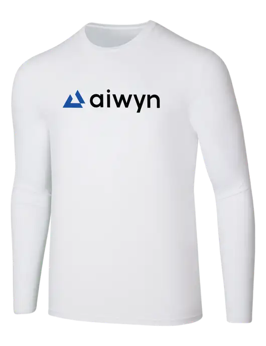Seriously Soft White Long Sleeve T-Shirt w/Aiwyn Logo