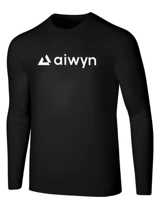 Seriously Soft Black Long Sleeve T-Shirt w/Aiwyn Logo