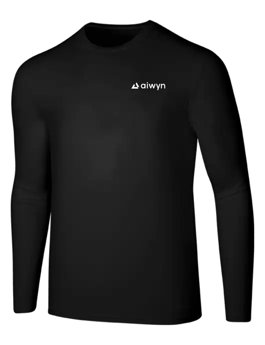 Seriously Soft Black Long Sleeve T-Shirt w/Aiwyn Logo