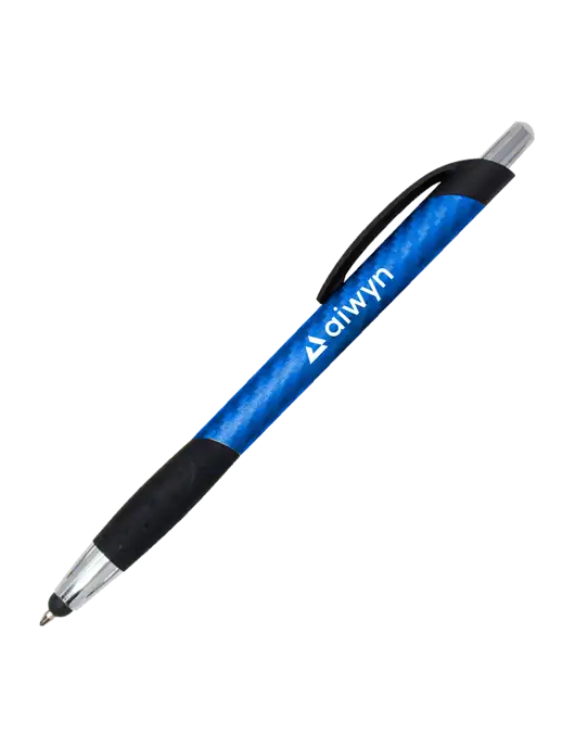 Sunray Blue Stylus Pen - Black Ink w/Aiwyn Logo