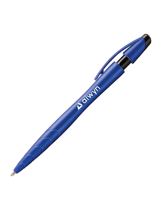 Awali Blue Metallic Pen - Black Ink w/Aiwyn Logo