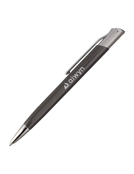 San Malo Gunmetal Pen - Black Ink w/Aiwyn Logo