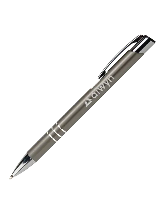 Laurent Gunmetal Pen - Black Ink w/Aiwyn Logo