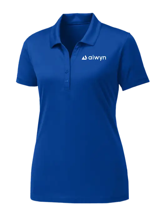 Womens Royal PosiCharge Competitor Polo w/Aiwyn Logo