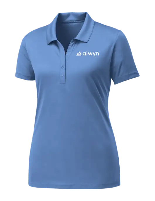 Womens Carolina Blue PosiCharge Competitor Polo w/Aiwyn Logo