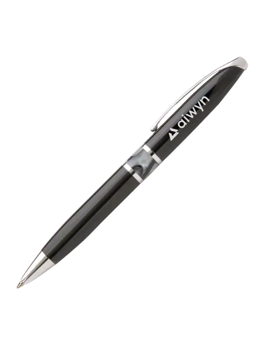 Illusion Black Pen - Black Ink w/Aiwyn Logo
