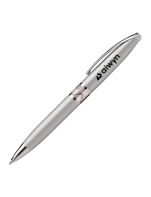 Illusion Silver Pen - Black Ink w/Aiwyn Logo
