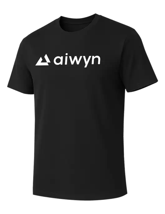 Allmade Deep Black Organic Cotton Tee w/Aiwyn Logo