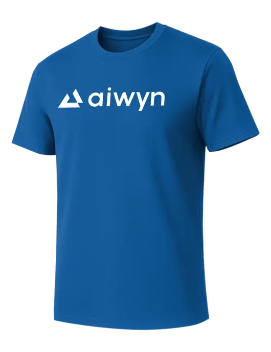 Allmade Royal Blue Organic Cotton Tee w/Aiwyn Logo
