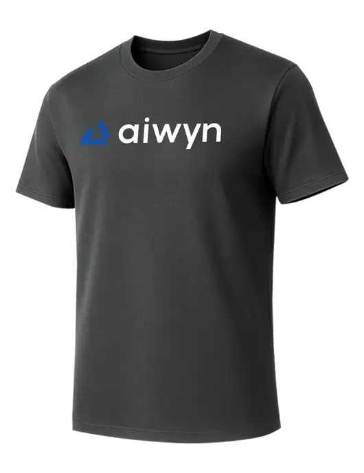 Allmade Charcoal Grey Organic Cotton Tee w/Aiwyn Logo